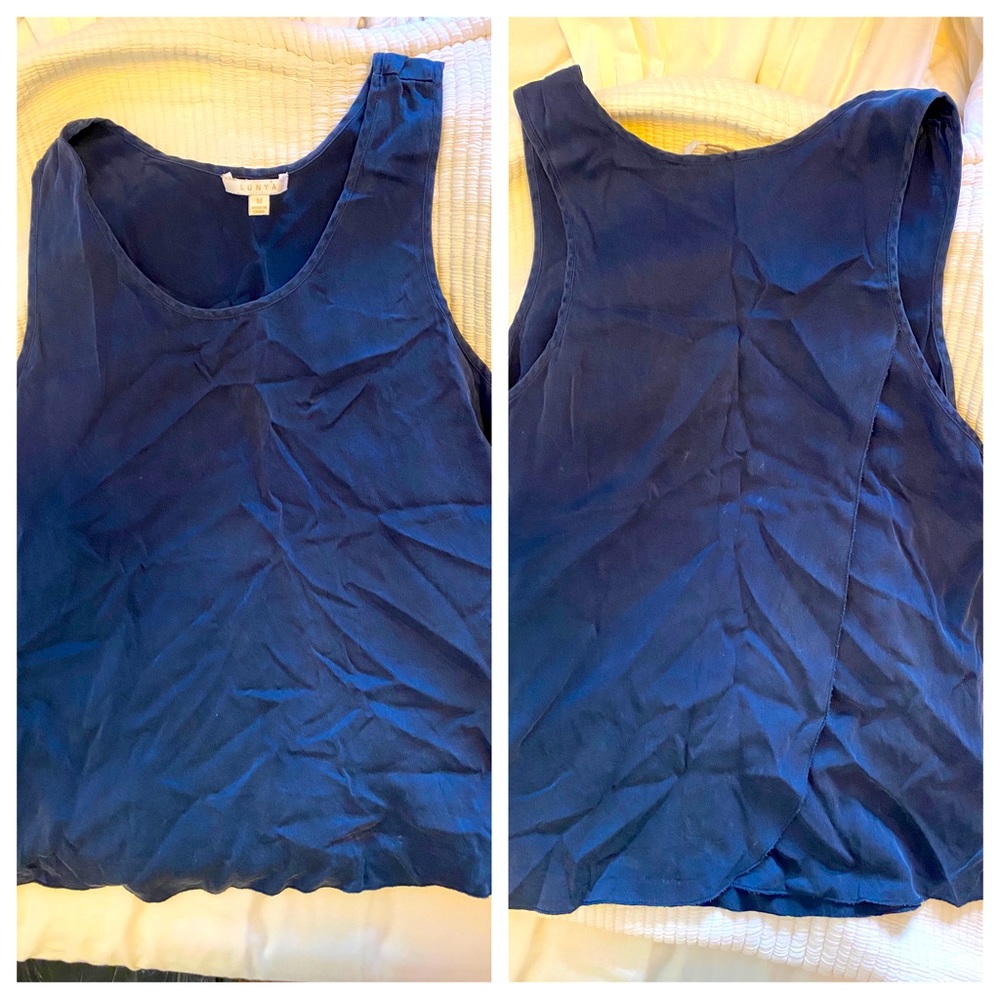 Lunya washable silk tulip tank | M